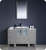 Fresca FVN62-122412GR-UNS Fresca Torino 48" Gray Modern Bathroom Vanity w/ 2 Side Cabinets & Integrated Sink