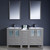 Fresca FVN62-241224GR-UNS Fresca Torino 60" Gray Modern Double Sink Bathroom Vanity w/ Side Cabinet & Integrated Sinks