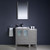 Fresca FVN62-2412GR-UNS Fresca Torino 36" Gray Modern Bathroom Vanity w/ Side Cabinet & Integrated Sinks