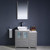 Fresca FVN62-2412GR-VSL Fresca Torino 36" Gray Modern Bathroom Vanity w/ Side Cabinet & Vessel Sink