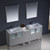 Fresca FVN62-301230GR-UNS Fresca Torino 72" Gray Modern Double Sink Bathroom Vanity w/ Side Cabinet & Integrated Sinks