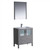 Fresca FVN6230GR-UNS Fresca Torino 30" Gray Modern Bathroom Vanity w/ Integrated Sink