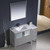 Fresca FVN62-3612GR-UNS Fresca Torino 48" Gray Modern Bathroom Vanity w/ Side Cabinet & Integrated Sink