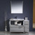 Fresca FVN62-3612GR-UNS Fresca Torino 48" Gray Modern Bathroom Vanity w/ Side Cabinet & Integrated Sink