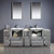 Fresca FVN62-72GR-UNS Fresca Torino 84" Gray Modern Double Sink Bathroom Vanity w/ 3 Side Cabinets & Integrated Sinks