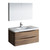 Fresca FVN9040RW Fresca Tuscany 40" Rosewood Wall Hung Modern Bathroom Vanity w/ Medicine Cabinet