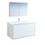 Fresca FVN9248WH Fresca Catania 48" Glossy White Wall Hung Modern Bathroom Vanity w/ Medicine Cabinet