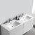 Fresca FVN9260WH-D Fresca Catania 60" Glossy White Wall Hung Double Sink Modern Bathroom Vanity w/ Medicine Cabinet