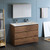 Fresca FVN93-2424RW-D Fresca Lazzaro 48" Rosewood Free Standing Double Sink Modern Bathroom Vanity w/ Medicine Cabinet