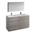 Fresca FVN93-3030HA-D Fresca Lazzaro 60" Glossy Ash Gray Free Standing Double Sink Modern Bathroom Vanity w/ Medicine Cabinet