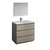 Fresca FVN9336MGO Fresca Lazzaro 36" Gray Wood Free Standing Modern Bathroom Vanity w/ Medicine Cabinet