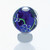 JVJ 45726 Polished Chrome 30 mm (1 3/16") Round Glass Door Knob - Blue Flowers