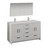 Fresca FVN9460WH-D Fresca Imperia 60" Glossy White Free Standing Double Sink Modern Bathroom Vanity w/ Medicine Cabinet