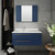 Fresca FCB6136RBL-UNS-L Fresca Lucera 36" Royal Blue Wall Hung Undermount Sink Modern Bathroom Vanity Cabinet - Left Version