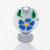 JVJ 44026 Polished Chrome 30 mm (1 3/16") Round Glass Door Knob - White With Blue Flowers