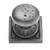 JVJ Satin Nickel 1 3/8" Pitted Mushroom Door Knob with Round and Square Back Plates - 42746