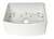 Alfi ABFC2420-W White Smooth Curved Apron 24" x 20" Single Bowl Fireclay Farm Sink with Grid