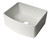 Alfi  ABFC2420-W White Smooth Curved Apron 24" x 20" Single Bowl Fireclay Farm Sink with Grid