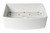 ALFI White Smooth Curved Apron 30" x 20" Single Bowl Fireclay Farm Sink with Grid - ABFC3020-W
