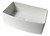 ALFI White Smooth Curved Apron 30" x 20" Single Bowl Fireclay Farm Sink with Grid - ABFC3020-W
