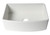 Alfi ABFC3020-W White Smooth Curved Apron 30" x 20" Single Bowl Fireclay Farm Sink with Grid