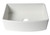 ALFI White Smooth Curved Apron 30" x 20" Single Bowl Fireclay Farm Sink with Grid - ABFC3020-W