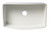 ALFI White Smooth Curved Apron 33" x 20" Single Bowl Fireclay Farm Sink with Grid - ABFC3320S-W