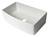 Alfi ABFC3320S-W White Smooth Curved Apron 33" x 20" Single Bowl Fireclay Farm Sink with Grid