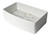 ALFI White Smooth Curved Apron 33" x 20" Single Bowl Fireclay Farm Sink with Grid - ABFC3320S-W