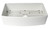 ALFI White Smooth Curved Apron 36" x 20" Single Bowl Fireclay Farm Sink with Grid - ABFC3620S-W