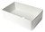 ALFI White Smooth Apron Workstation 33" x 20" Single Bowl Step Rim Fireclay Farm Sink with Accessories - ABFS3320S-W