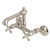 Kingston Brass KS7226AX English Country 6-Inch Adjustable Center Wall Mount Kitchen Faucet, Polished Nickel Kingston Brass KS7226AX English Country 6-Inch Adjustable Center Wall Mount Kitchen Faucet, Polished Nickel