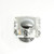 JVJ 38726 Chrome 50 mm (2") Square 31% Leaded Crystal Door Knob With Cap