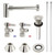 Kingston Brass CC53306DLVKB30 Modern Plumbing Sink Trim Kit with Bottle Trap and Drain, Polished Nickel