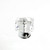JVJ 38326 Chrome 28 mm (1 1/8") Square 31% Leaded Crystal Door Knob With Cap