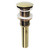 Kingston Brass EV8312 Coronet Push Pop-Up Bathroom Sink Drain without Overflow, Polished Brass