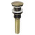 Kingston Brass EV8313 Coronet Push Pop-Up Bathroom Sink Drain without Overflow, Antique Brass