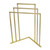 Kingston Brass SCC8277 Edenscape L-Shaped Freestanding 3-Tier Steel Corner Towel Rack, Brushed Brass