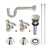 Kingston Brass CC53306VOKB30 Traditional Plumbing Sink Trim Kit with P-Trap and Overflow Drain, Polished Nickel