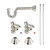 Kingston Brass CC53306LKB30 Traditional Plumbing Sink Trim Kit with P-Trap, Polished Nickel