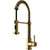 Vigo Edison Pull-Down Spray Kitchen Faucet In Matte Brushed Gold