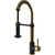 Vigo Edison Pull-Down Spray Kitchen Faucet In Matte Brushed Gold And Matte Black