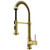 Vigo Edison Kitchen Faucet With Touchless Sensor In Matte Brushed Gold