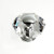 JVJ 37526 Chrome 60 mm (2 3/8") Eight Sided Faceted 31% Leaded Crystal Door Knob With Cap