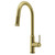 Vigo Hart Arched Pull-Down Kitchen Faucet In Matte Brushed Gold