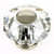 JVJ 37514 Polished Nickel 60 mm (2 3/8") Eight Sided Faceted 31% Leaded Crystal Door Knob With Cap