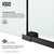 Vigo 60-Inch Elan Adjustable Frameless Sliding Tub Door In Matte Black