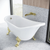 Swiss Madison SM-FB585CBG Caché Single Slipper, Clawfoot Soaking Acrylic Bathtub, Brushed Gold Clawfoot