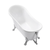 Swiss Madison SM-FB585CC Caché Single Slipper, Clawfoot Soaking Acrylic Bathtub, Chrome Clawfoot