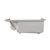Swiss Madison Aquatique 60" x 32" Left Drain, Shower Base - Grey - SM-SB537E
